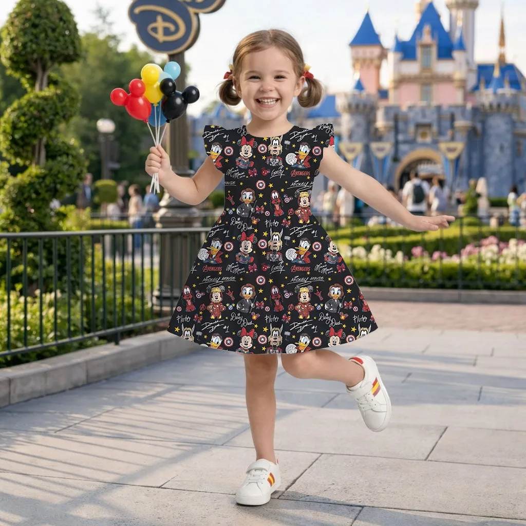 Women's Mickey & Friends Avengers Dress, Marvel Superhero Cruise Dress - Image 3