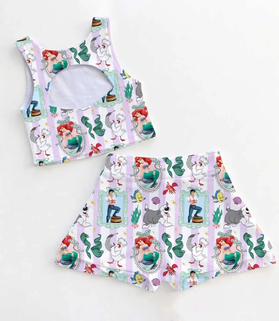 Women's Ariel Princess Activewear Set, Athletic Dress & Skort Outfit, Family Matching Sportswear - Image 2