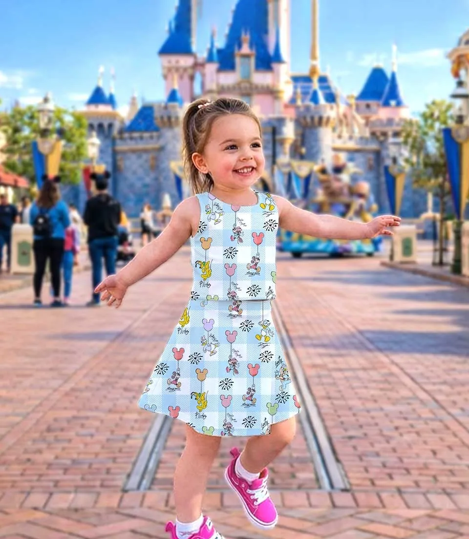 Mickey & Friends Balloon Dress Set, Disneybound Running Vacation Outfit - Image 3