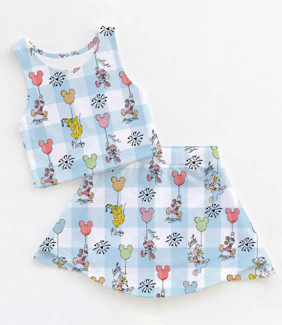 Mickey & Friends Balloon Dress Set, Disneybound Running Vacation Outfit