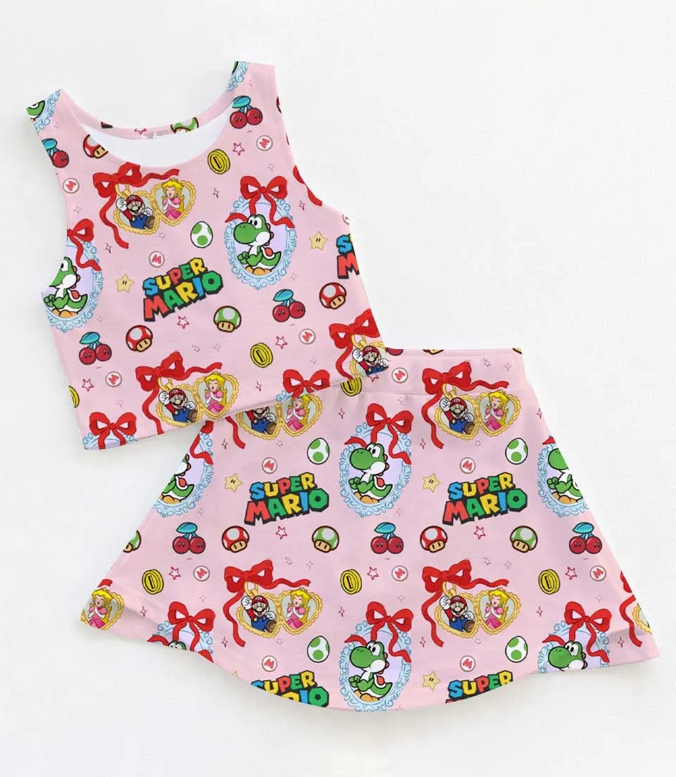 Mario Video Game Dress Set, Retro Gaming Cruise Vacation Outfit