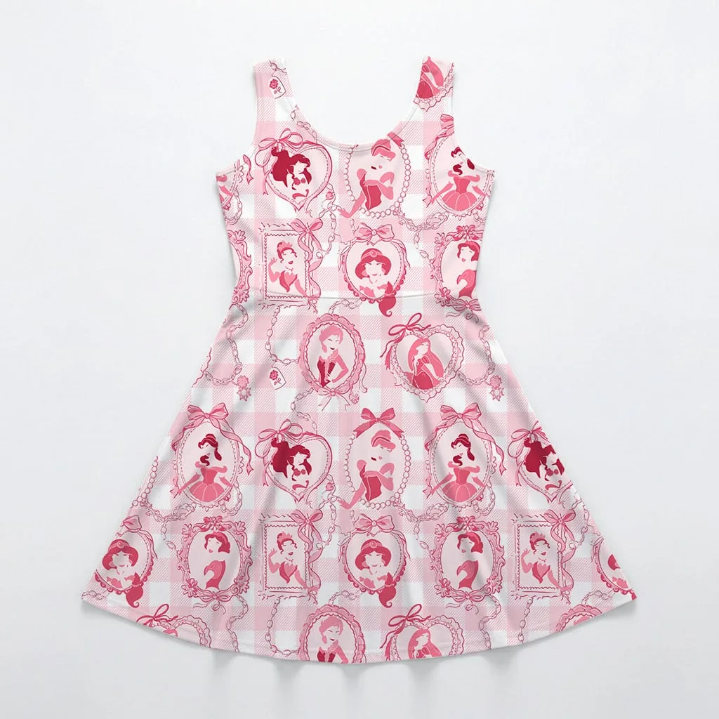 Disney Princess Mirror Coquette Dress, Ariel Belle Cinderella Summer Vacation Outfit - Image 9