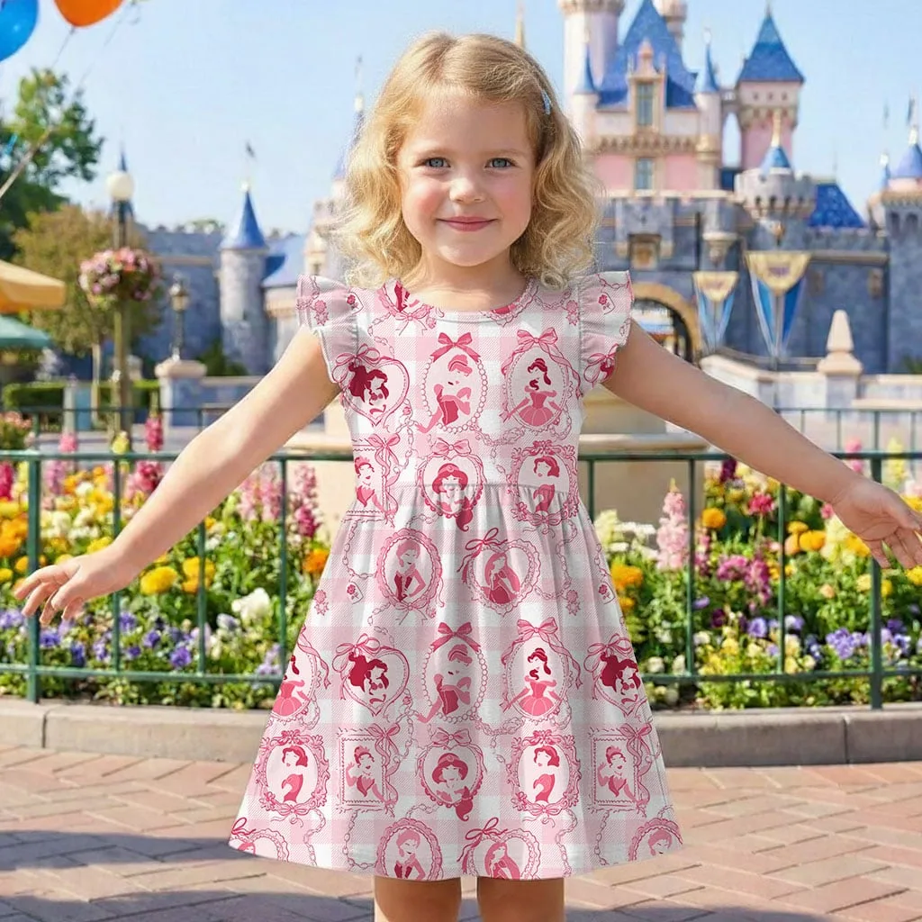 Disney Princess Mirror Coquette Dress, Ariel Belle Cinderella Summer Vacation Outfit - Image 3