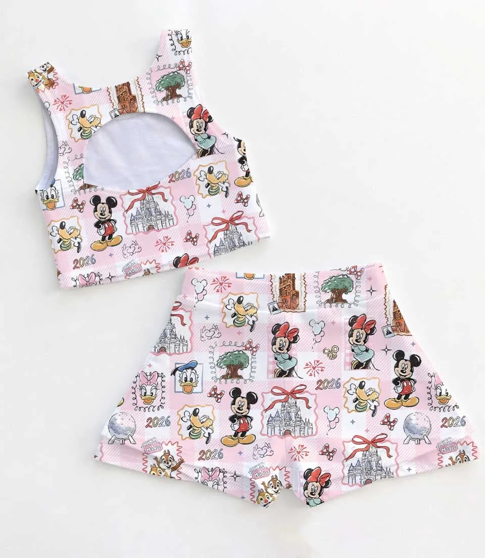 Disney Mickey & Friends Bows Dress Set, Pastel Family Vacation Matching Outfit - Image 2