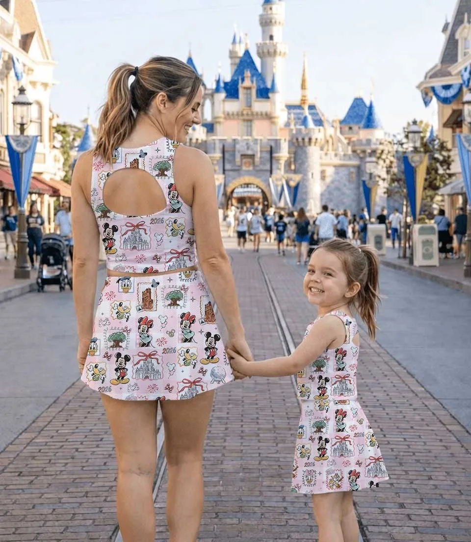 Disney Mickey & Friends Bows Dress Set, Pastel Family Vacation Matching Outfit - Image 7