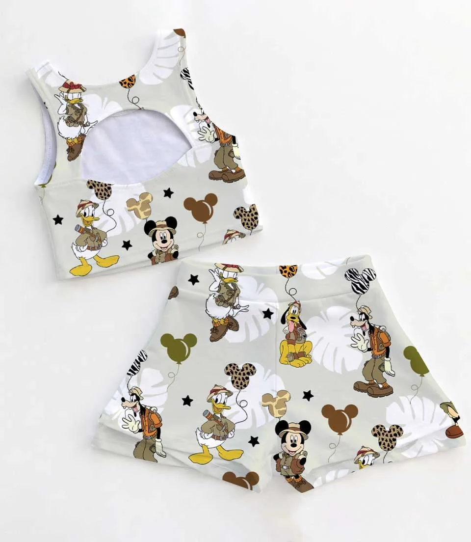 Women's Safari Mickey Activewear Set, Athletic Dress & Skort Outfit, Family Matching Sportswear - Image 2