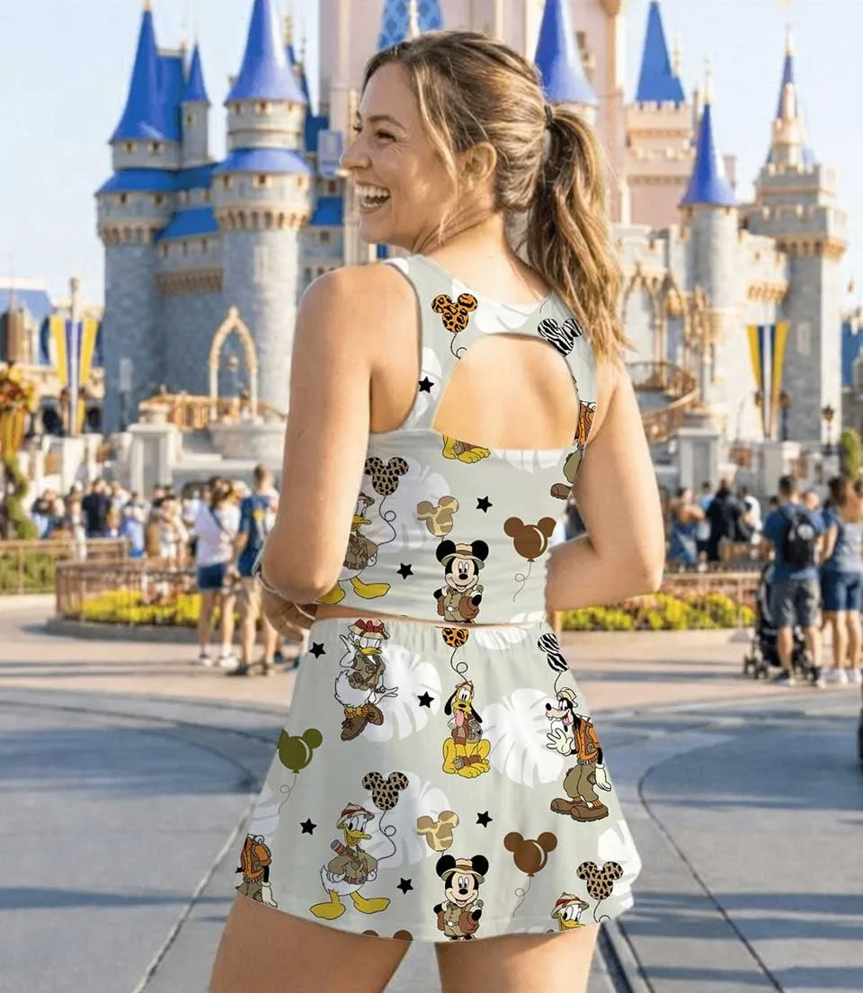 Women's Safari Mickey Activewear Set, Athletic Dress & Skort Outfit, Family Matching Sportswear - Image 8