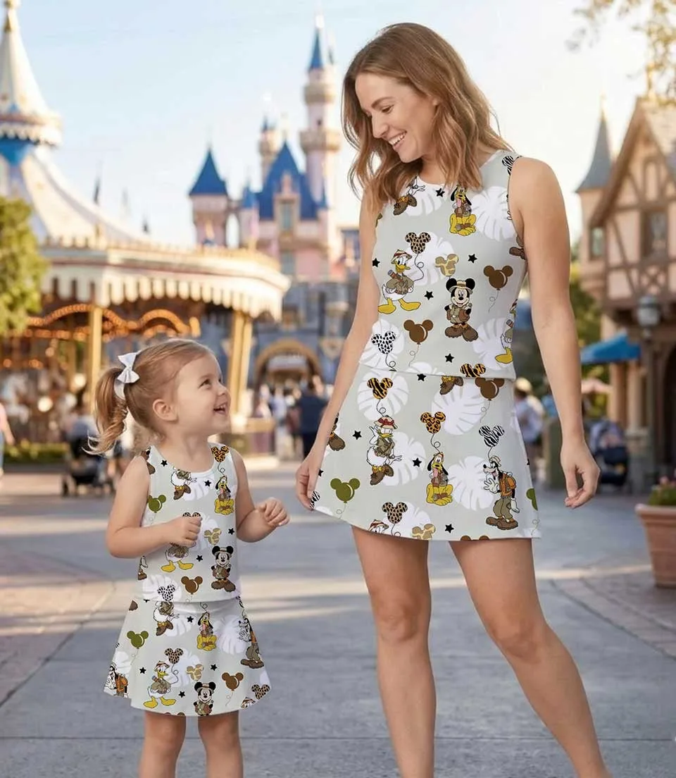 Women's Safari Mickey Activewear Set, Athletic Dress & Skort Outfit, Family Matching Sportswear - Image 7