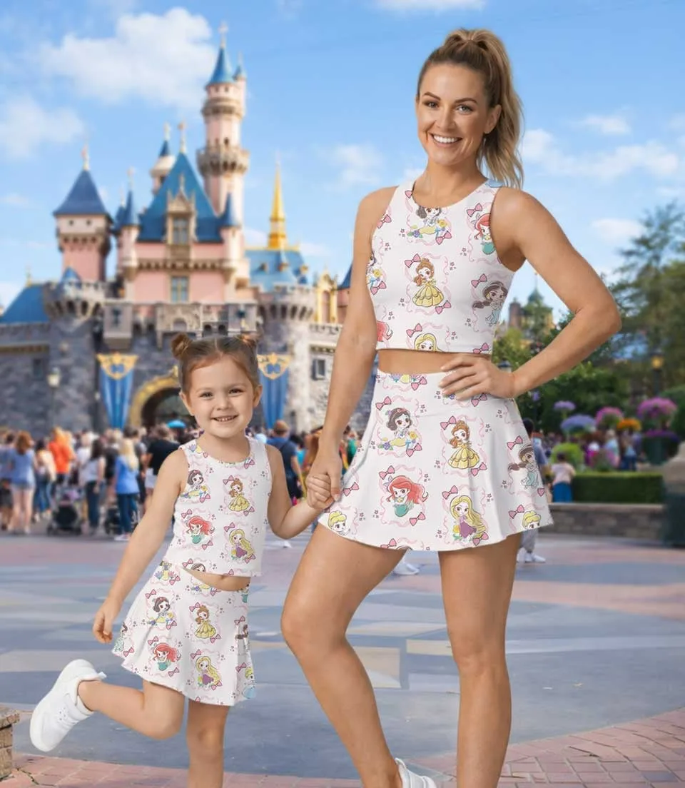 Women's Disney Princesses Activewear Set, Athletic Dress & Skort Outfit, Family Matching Sportswear - Image 5