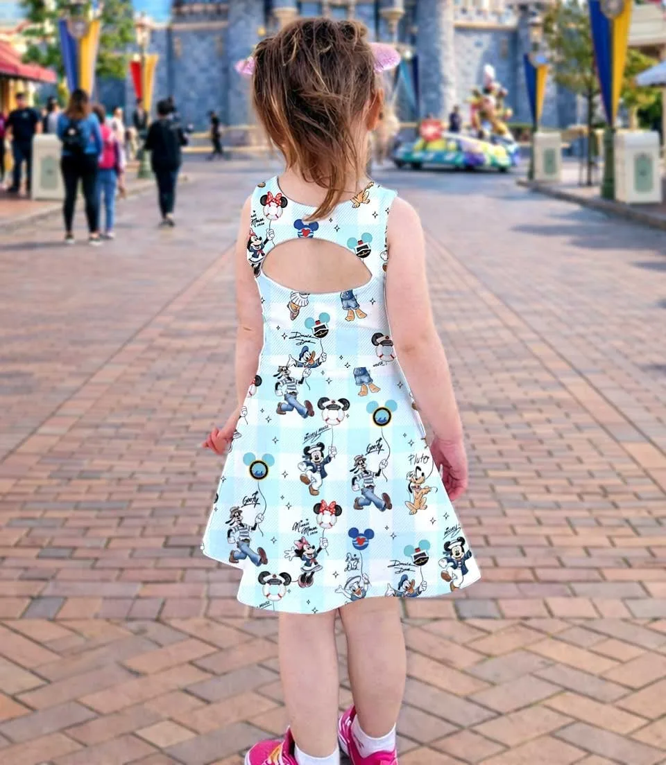 Disney Checkerboard Mickey & Friends Cruise Dress Set, DCL Summer Vacation Outfit - Image 4