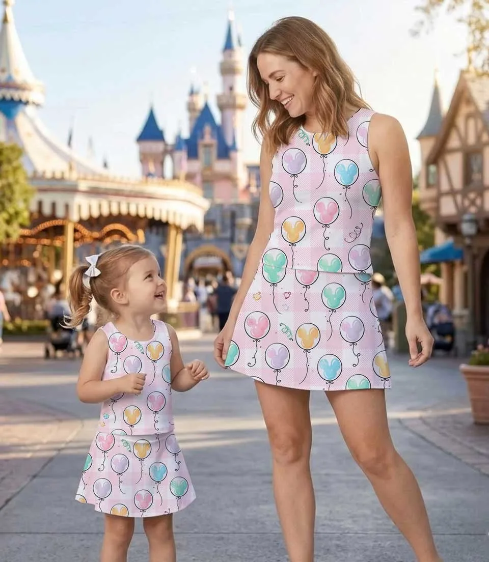 Women's Minnie Pastel Activewear Set, Athletic Dress & Skort Outfit, Family Matching Sportswear - Image 7