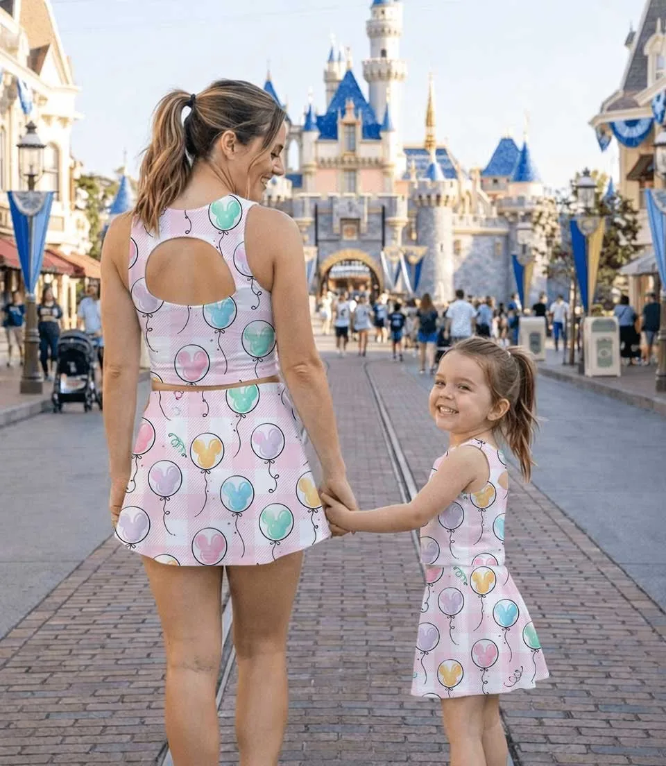 Women's Minnie Pastel Activewear Set, Athletic Dress & Skort Outfit, Family Matching Sportswear - Image 6