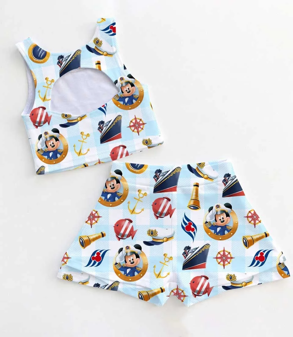 Maritime Cruise Dress Set, Mickey Minnie Sailor Summer Vacation Outfit - Image 2