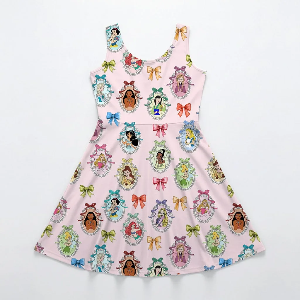 Disney Princess Ruffle Dress, Ariel Rapunzel Tiana Summer Vacation Outfit - Image 10