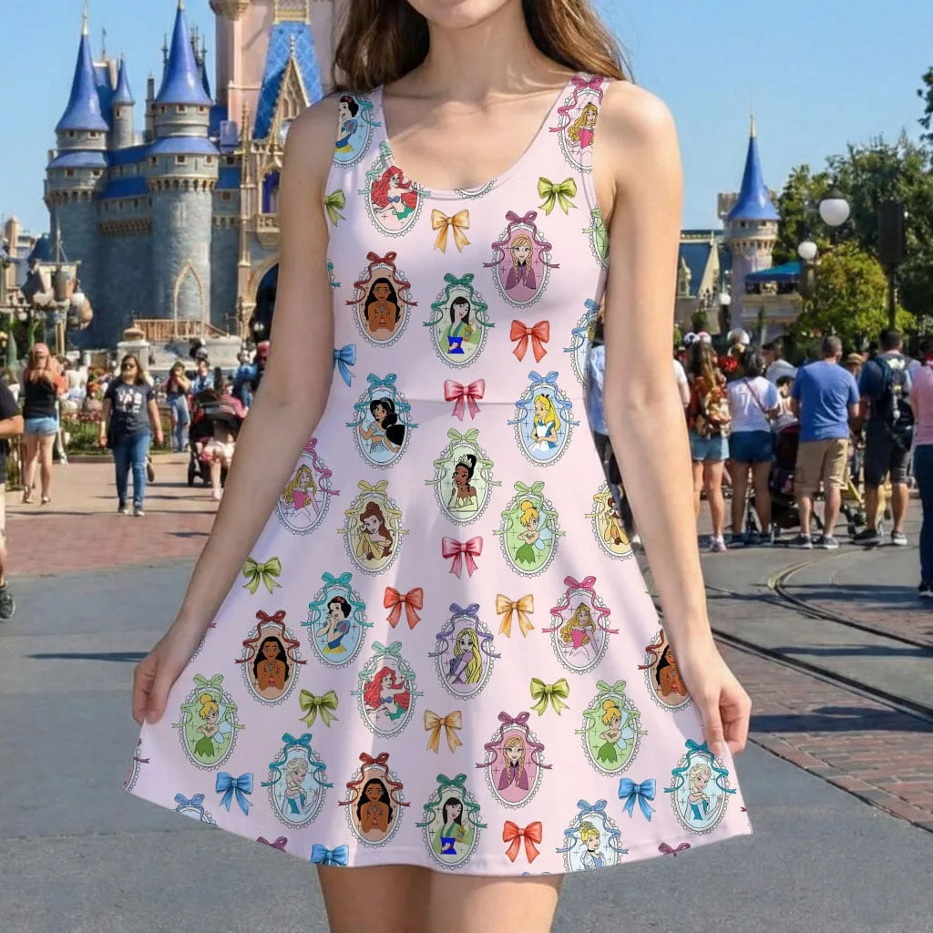 Disney Princess Ruffle Dress, Ariel Rapunzel Tiana Summer Vacation Outfit - Image 9