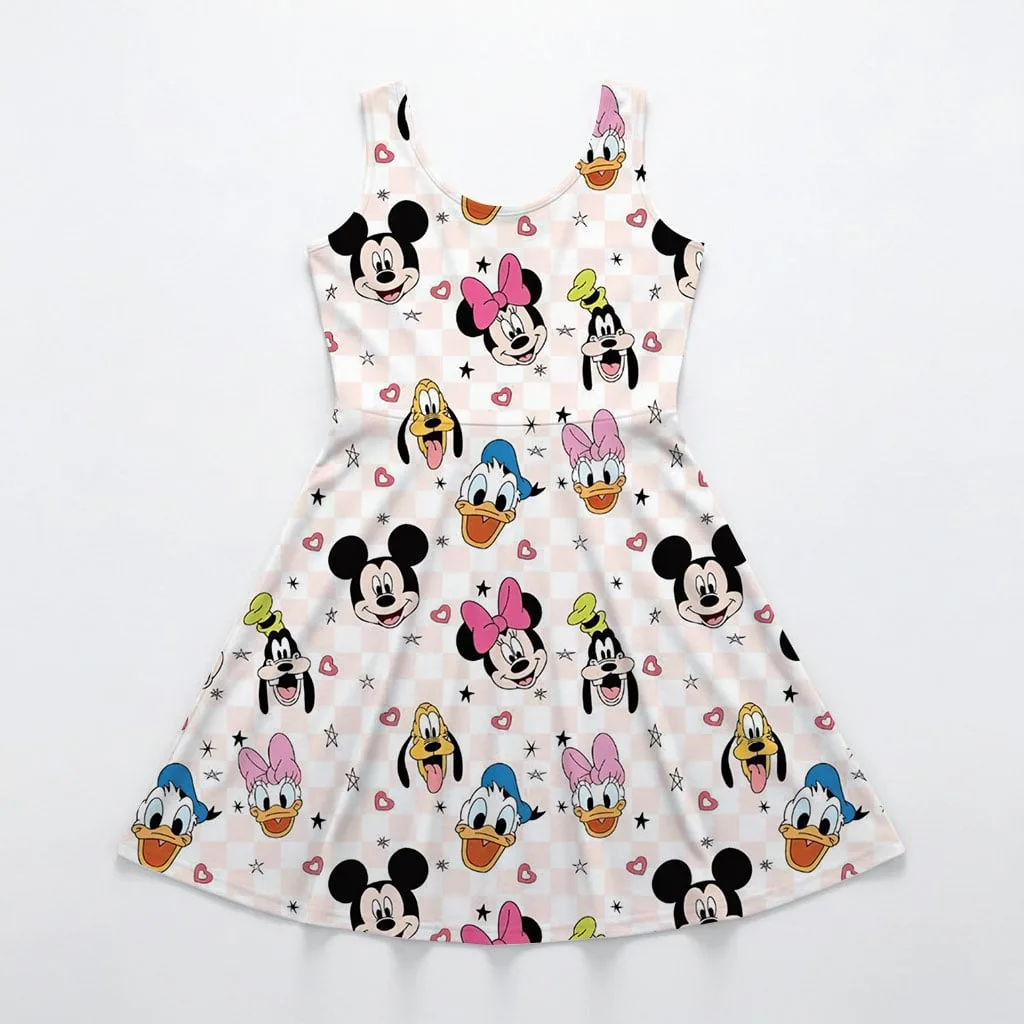 Mickey & Friends Ruffle Dress, Disneyland Trip Flutter Sleeve Vacation Outfit - Image 8