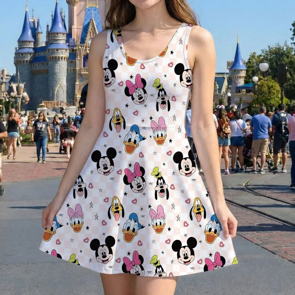 Mickey & Friends Ruffle Dress, Disneyland Trip Flutter Sleeve Vacation Outfit - Image 7