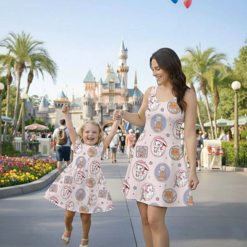 Aristocats Marie & Toulouse Coquette Ruffle Dress, Disney Trip & Birthday Party Outfit - Image 8