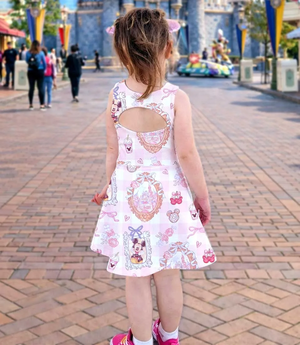 Wdwland Castle Coquette Bow Dress Set, Theme Park Summer Vacation Outfit - Image 4