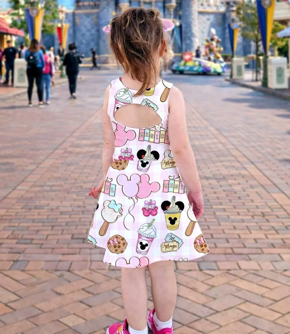 Mickey Mouse Food Pattern Dress Set, Disney Snack Family Matching Outfit - Image 4