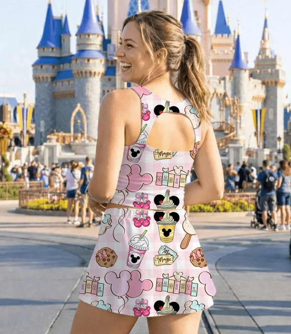 Mickey Mouse Food Pattern Dress Set, Disney Snack Family Matching Outfit - Image 8