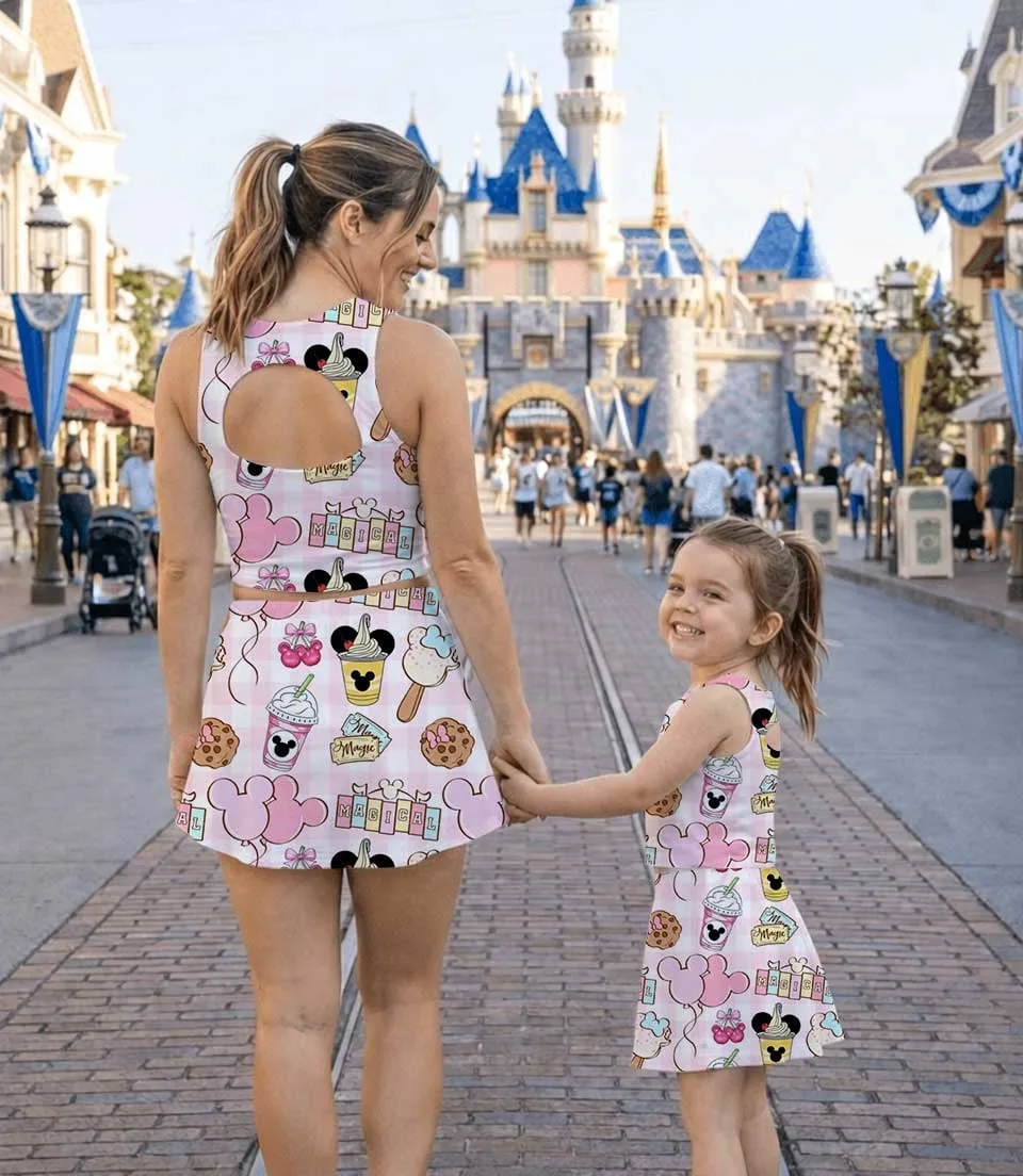 Mickey Mouse Food Pattern Dress Set, Disney Snack Family Matching Outfit - Image 6