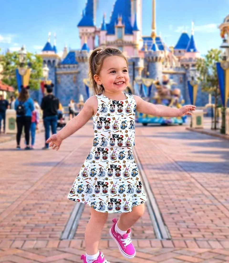 Cruise Matching Dress Set, Mother Daughter Sailor Mickey Minnie Nautical Outfit - Image 3