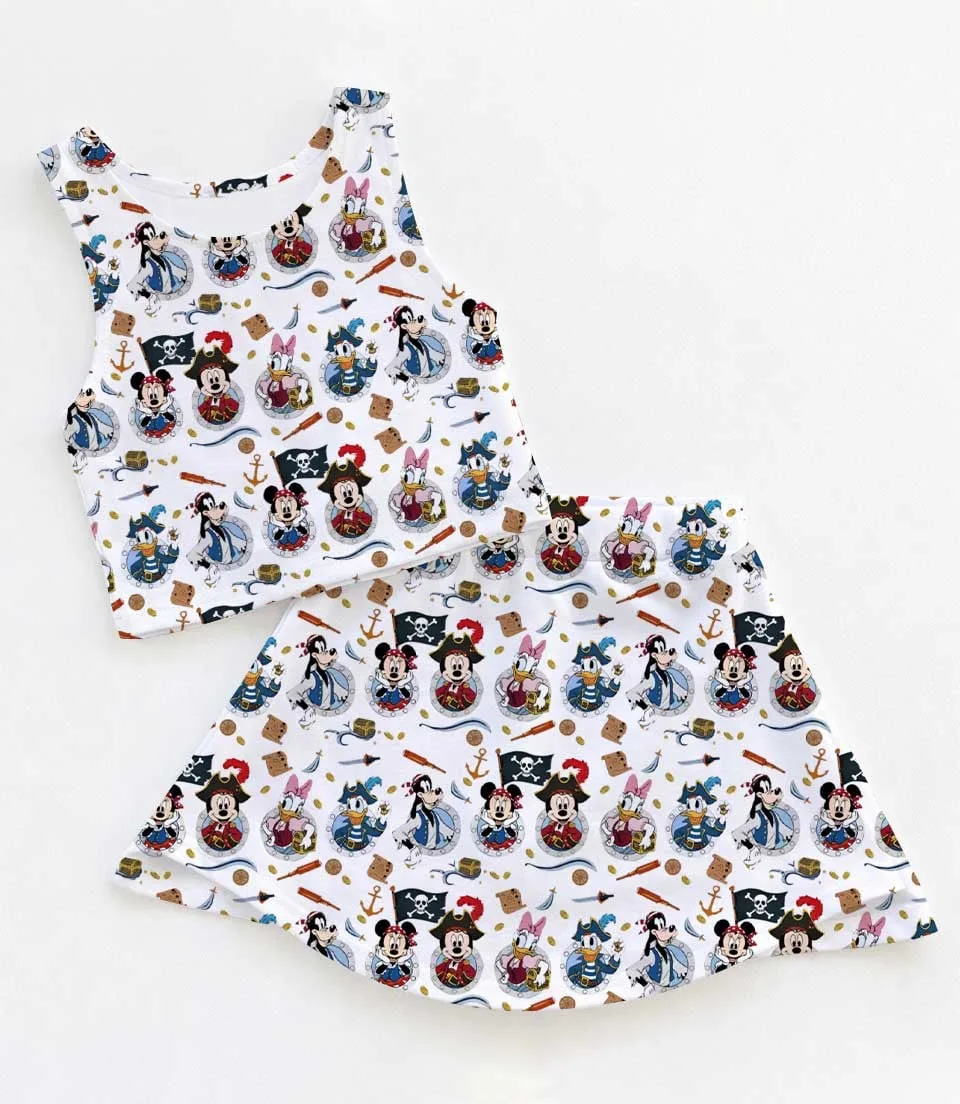 Cruise Matching Dress Set, Mother Daughter Sailor Mickey Minnie Nautical Outfit
