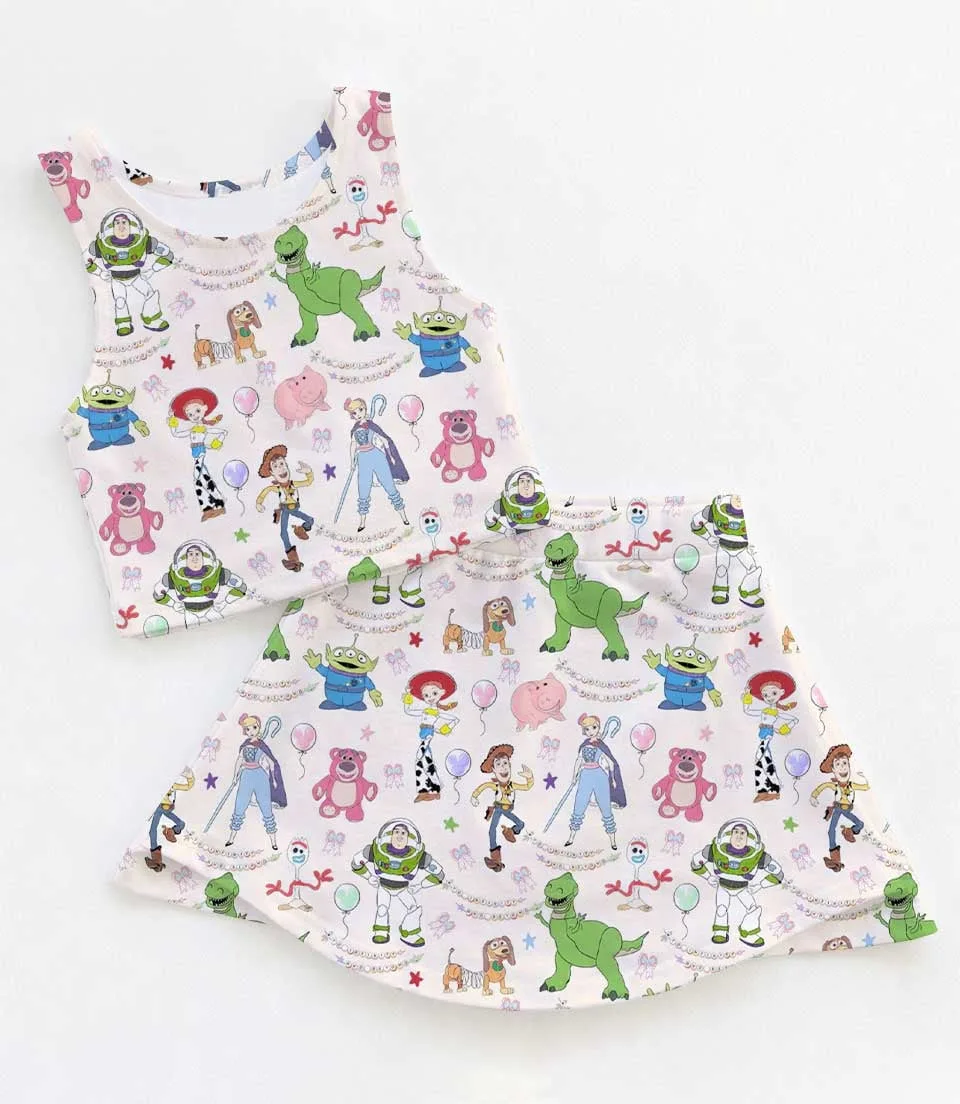 Women's Toy Story Activewear Set, Woody Buzz Jessie Athletic Dress & Tennis Skort Outfit