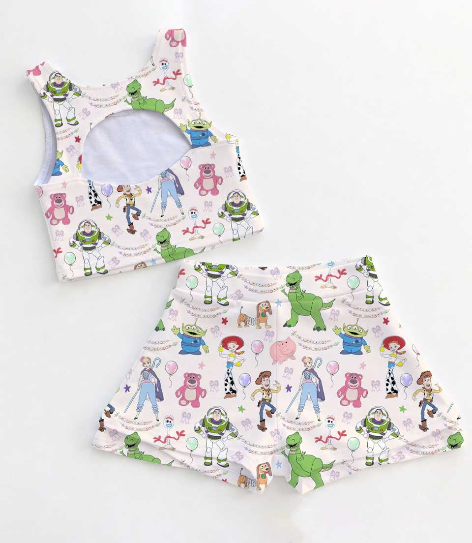 Women's Toy Story Activewear Set, Woody Buzz Jessie Athletic Dress & Tennis Skort Outfit - Image 2