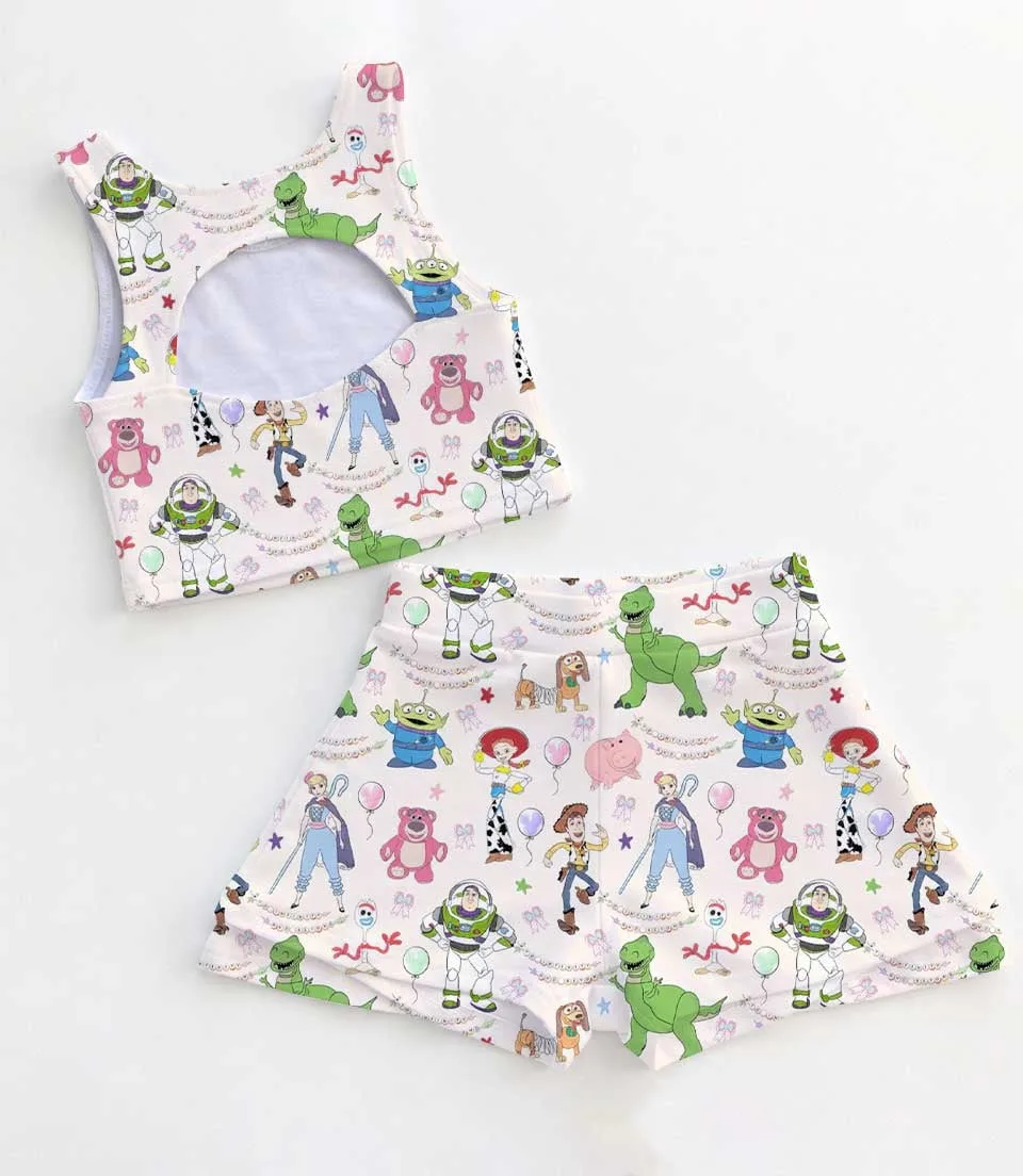 Women's Toy Story Activewear Set, Woody Buzz Jessie Athletic Dress & Tennis Skort Outfit - Image 2