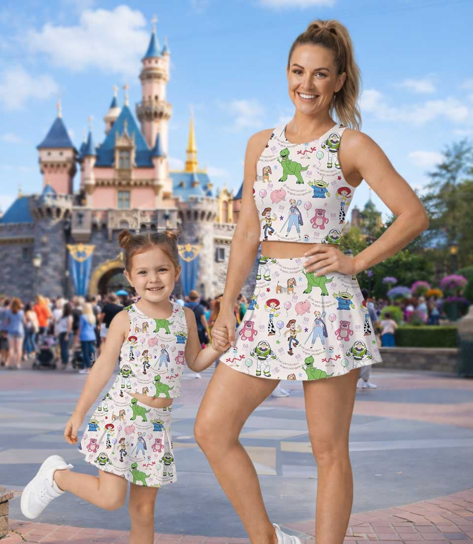 Women's Toy Story Activewear Set, Woody Buzz Jessie Athletic Dress & Tennis Skort Outfit - Image 5