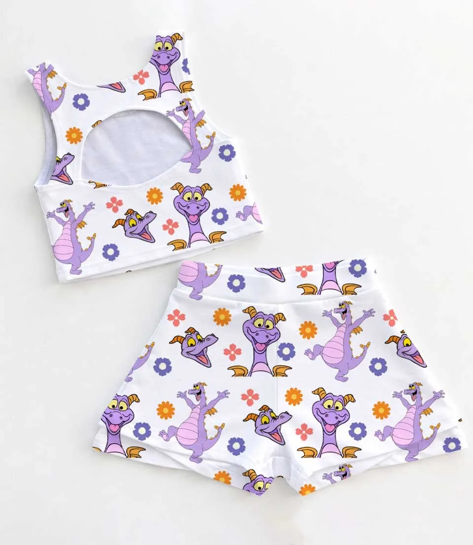 Disney Figment Activewear Set, Purple Dragon Epcot Park Adventure Outfit - Image 2
