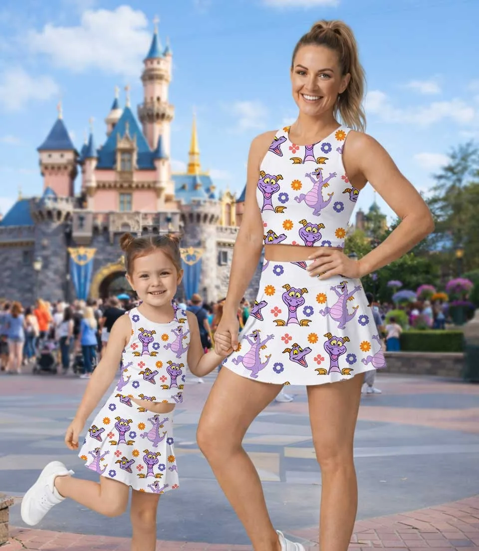 Disney Figment Activewear Set, Purple Dragon Epcot Park Adventure Outfit - Image 3