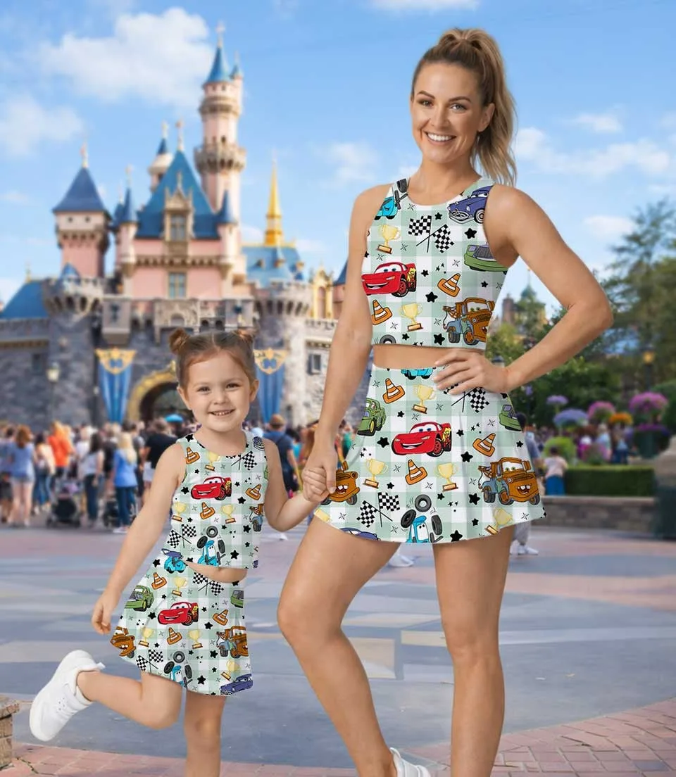 Disney Cars Activewear Set, Coquette Bows Lightning McQueen Family Birthday Outfit - Image 5