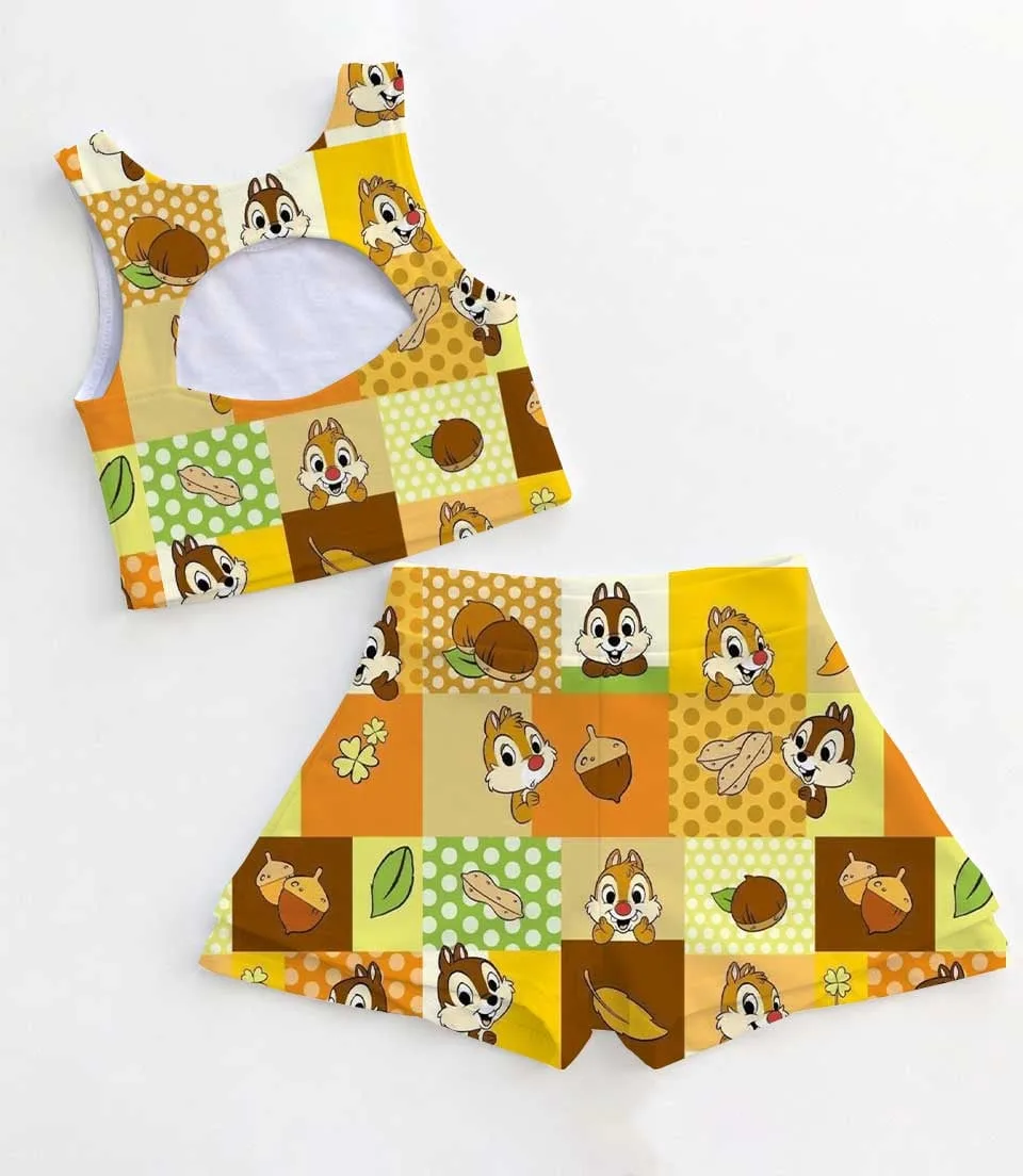 Women's Chip & Dale Activewear Set, Athletic Dress & Skort Outfit, Family Matching Sportswear - Image 2