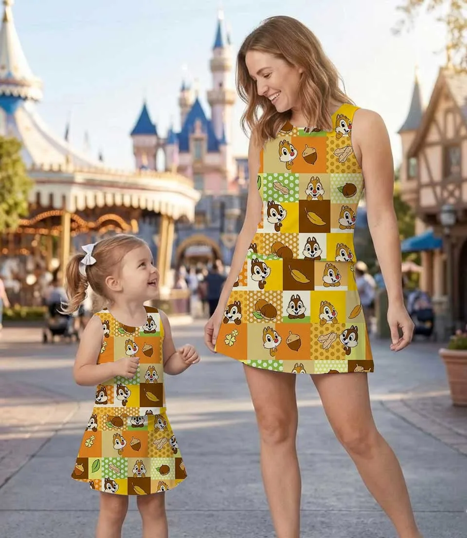 Women's Chip & Dale Activewear Set, Athletic Dress & Skort Outfit, Family Matching Sportswear - Image 7