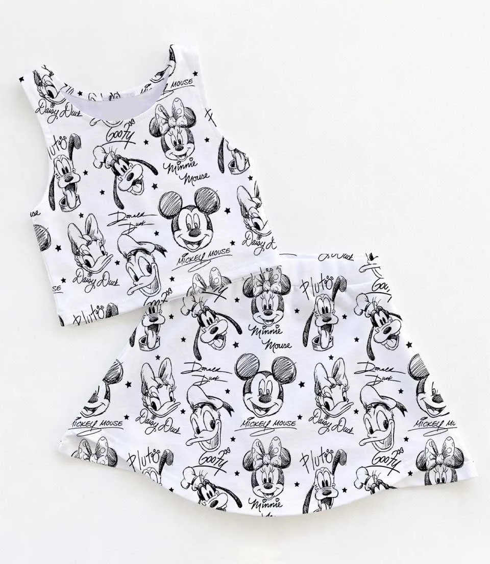 Disney Mickey & Friends Activewear Set, Safari Stripe Park Adventure Outfit