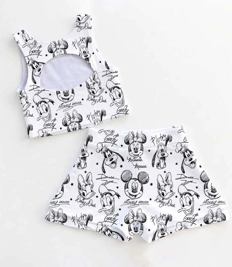 Disney Mickey & Friends Activewear Set, Safari Stripe Park Adventure Outfit - Image 2