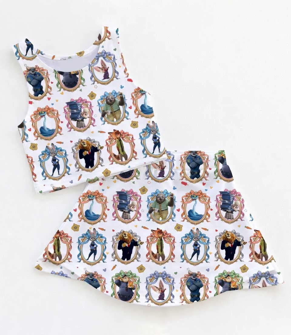 Zootopia Birthday Dress Set, Judy Hopps Nick Wilde Summer Vacation Outfit