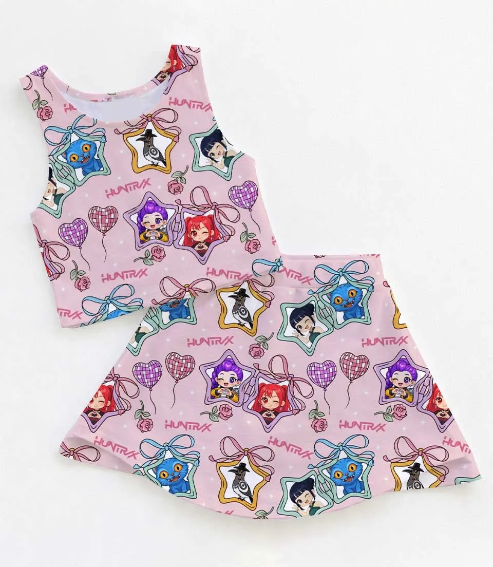 K-Pop Demon Hunters Dress Set, Rumi Inspired Girls Vacation Outfit
