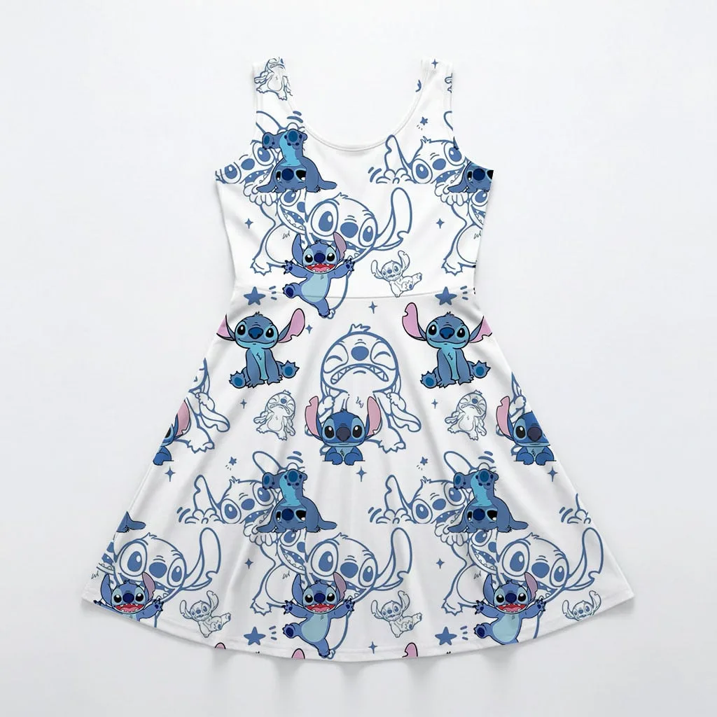 Stitch Ruffle Dress, Lilo & Stitch Summer Vacation Outfit - Image 3