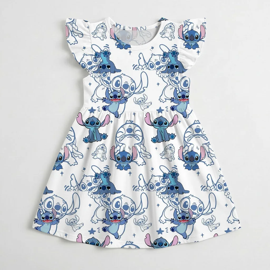 Stitch Ruffle Dress, Lilo & Stitch Summer Vacation Outfit - Image 2