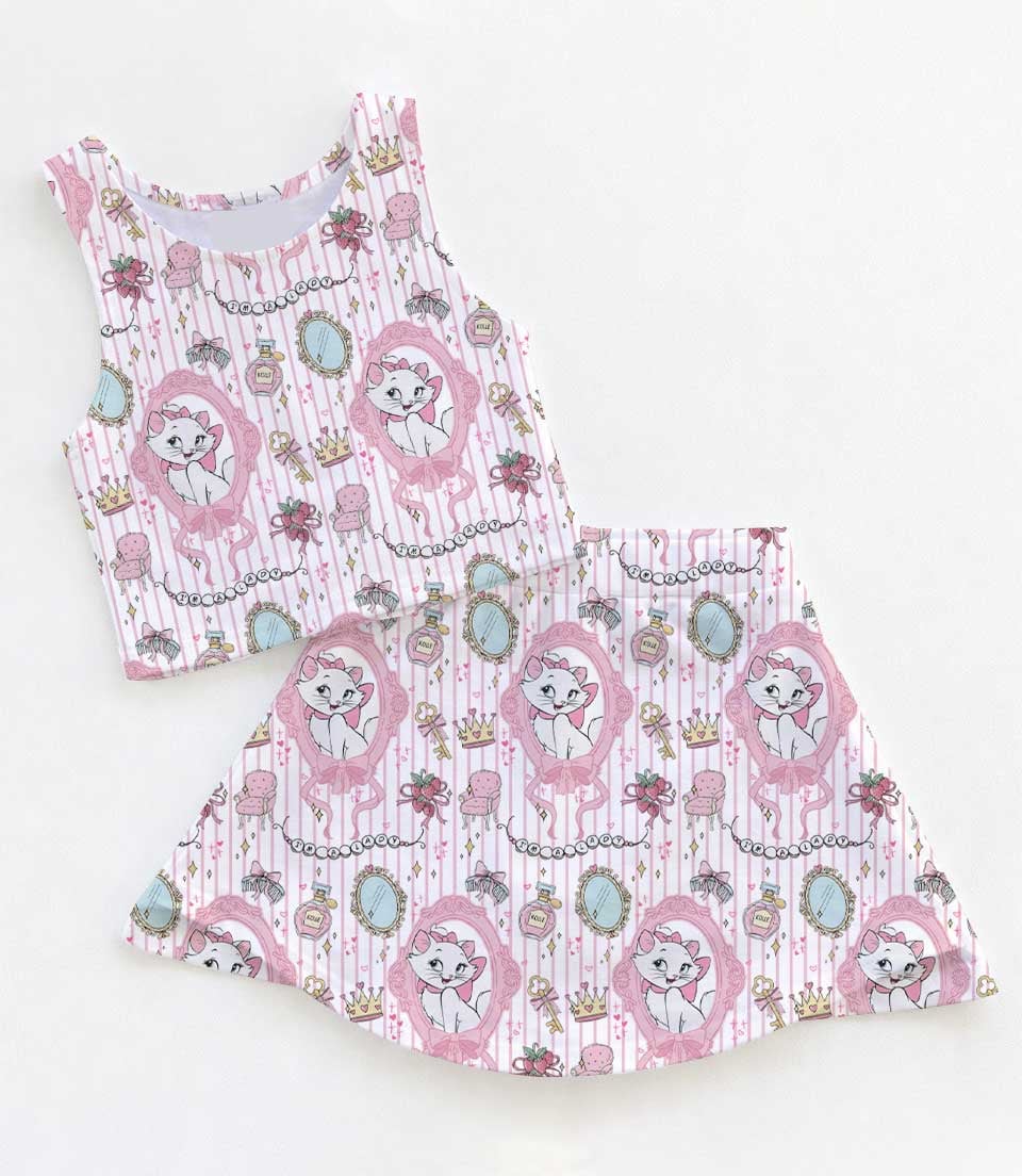Disney Cat Marie Dress Set, Aristocats Family Vacation Outfit