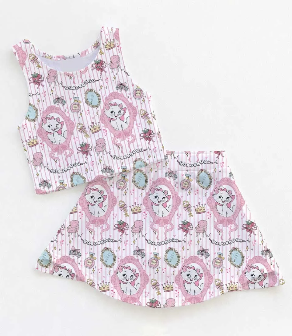 Disney Cat Marie Dress Set, Aristocats Family Vacation Outfit