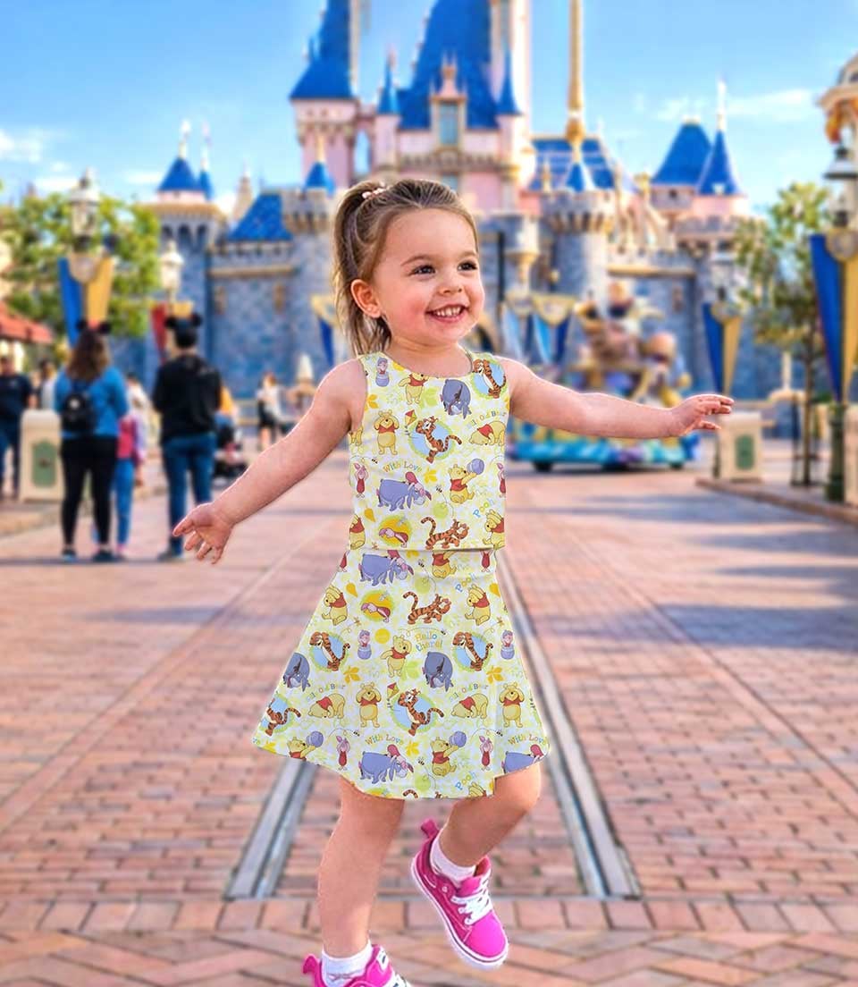 Classic Winnie the Pooh Mommy & Me Dress Set, Storybook Family Vacation Outfit - Image 3