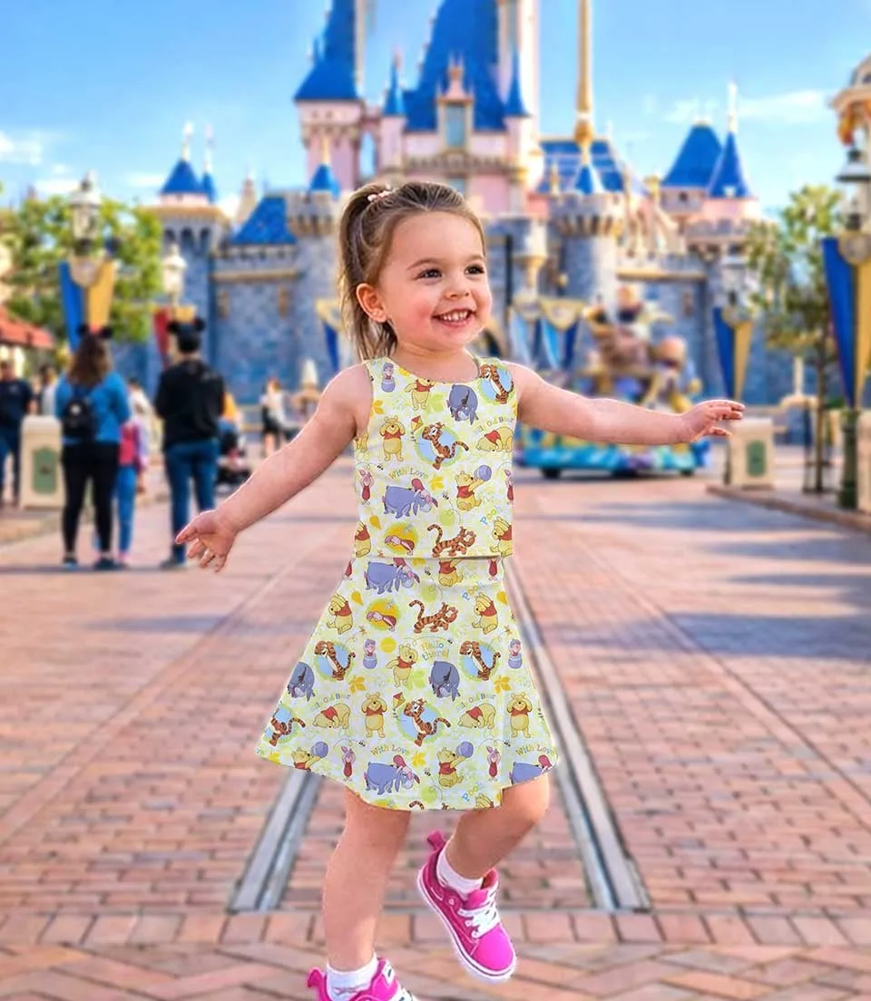Classic Winnie the Pooh Mommy & Me Dress Set, Storybook Family Vacation Outfit - Image 3