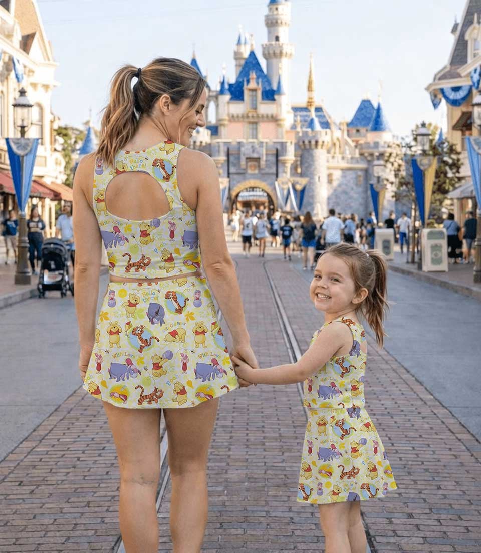 Classic Winnie the Pooh Mommy & Me Dress Set, Storybook Family Vacation Outfit - Image 8