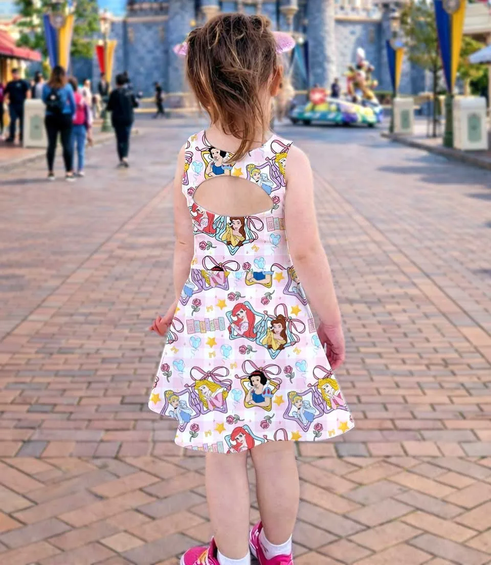 Retro Disney Princess Dress Set, Rapunzel Belle Cinderella Vacation Outfit - Image 4