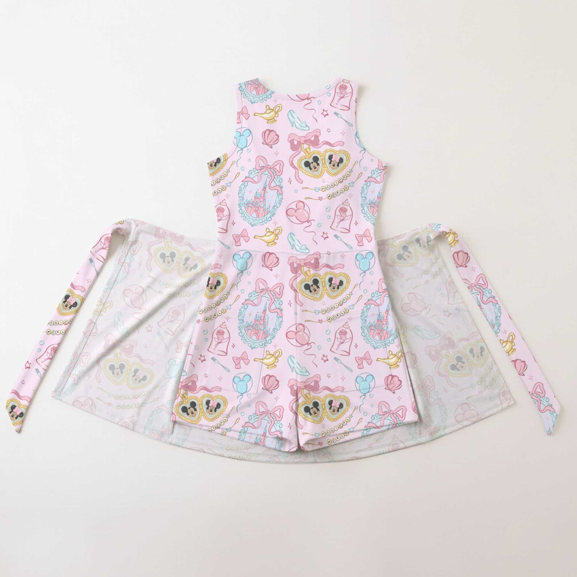 Girls Pink Mickey Minnie Tennis Dress Skirt, Family Matching Disney Outfit - Image 2